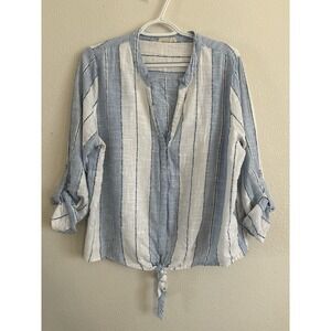 LOVESTICH Kali Tie Front Top Women's Large